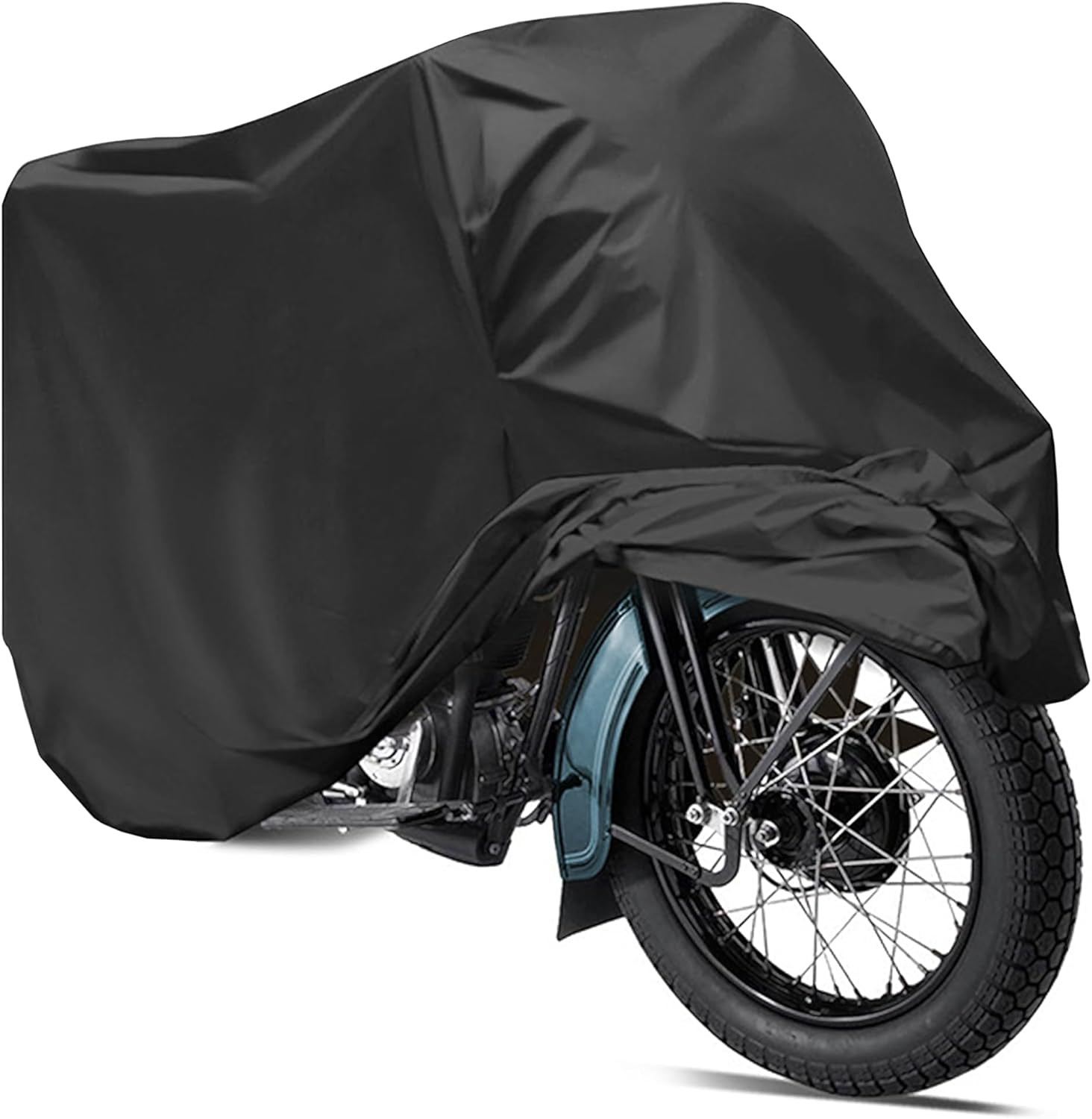 Housse moto anti-rayures évite la rouille de la pluie et décoloration UV bâche PEVA grise