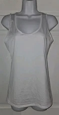 TOMMIE COPPER Zinc Infused white Poly Workout Tank Top. Ladies L