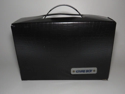 Vintage 1987 Nintendo Game Boy Black Carry Case & Inserts Faux Alligator Finish