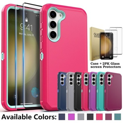 For Samsung Galaxy S23+ Plus Case, with Screen Protector Heavy-Duty Rugged Cover
