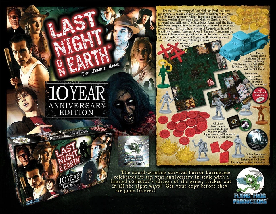 Last Night on Earth LNoE 10 Anos Aniversário 10ª Edição Limitada - Novo - Selado - Imagem 4 de 4