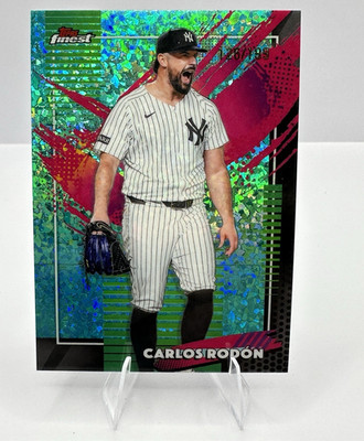 2026 Topps Finest Carlos Rodon Teal Mini Diamond Refractor /199 Rare Yankees