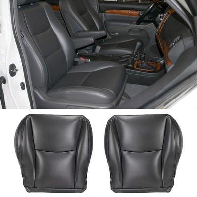 GX470 Driver & Passenger Bottom Leather Seat Cover For 2003-2009 Lexus Dark Gray