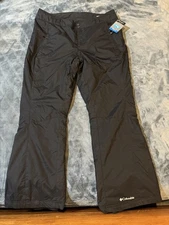 NWT Women's COLUMBIA Modern Mountain 2.0 Black Nylon Ski Snow Pants Size 1X