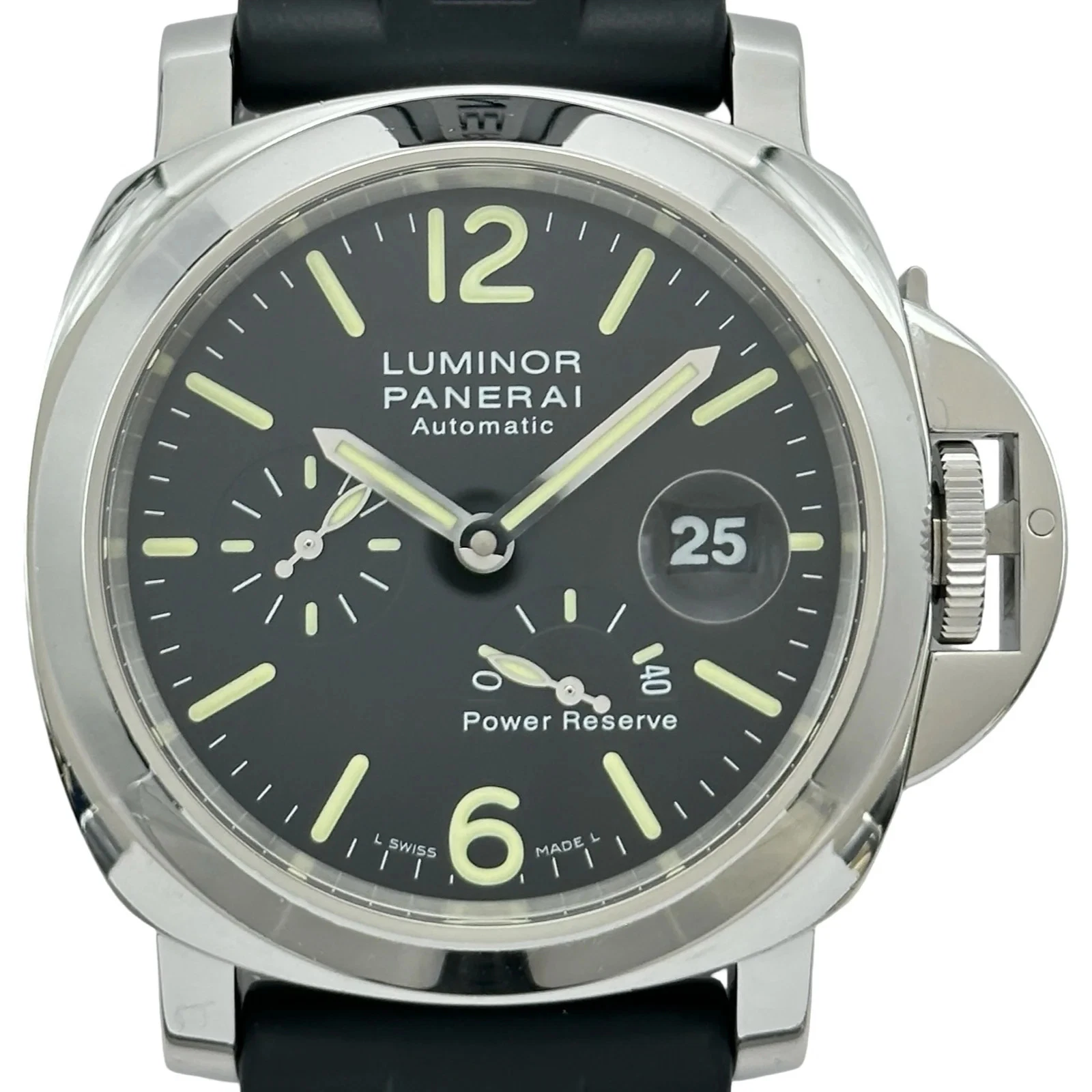 Panerai — PANERAI Luminor PAM00090 44mm SS Black Dial Automatic Watch 2013 #OKW1930