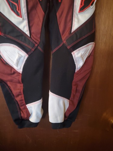 Thor MX Phase Riding Motocross Pants Youth Size 20 black white red padded nylon - Picture 4 of 13