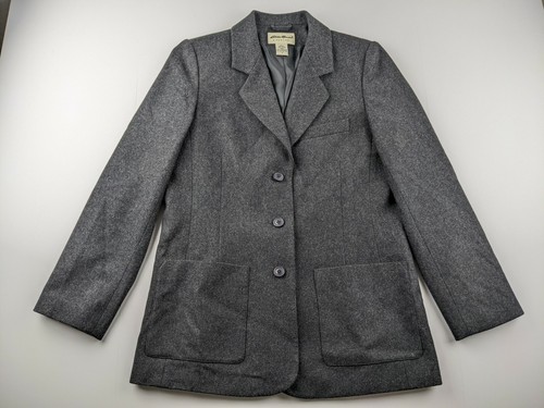 NEU Eddie Bauer Damen S anthrazit grau Wolle Blazer Jacke 3 Knöpfe gefüttert klassisch - Bild 1 von 10