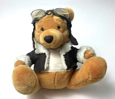 Walt Disney Winnie the Pooh Pilot Aviation Flying Plane Stuffed Animal Plush 10"