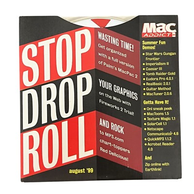 MacAddict CD-ROM The Disc August 1999 #36 Stop Drop Roll