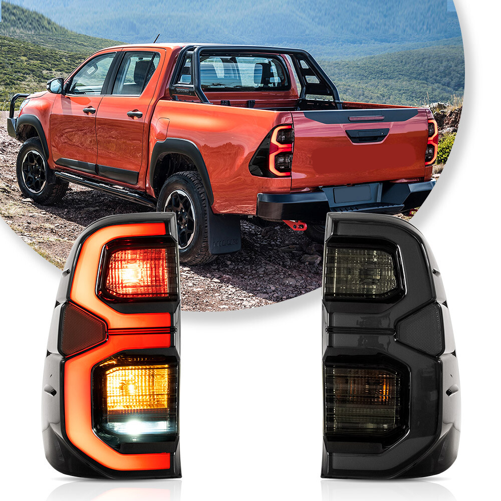 Repackaged LED Tail Lights For Toyota Hilux 2015-2020 W/Start-up Animation