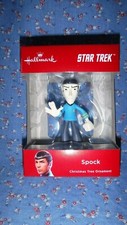 NIB Hallmark Star Trek Spock Christmas Tree Ornament  Slight Mfg Paint Flaws 
