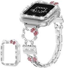 Bling Bracelet Band w Protector Case for Apple Watch iWatch 9-1 Series