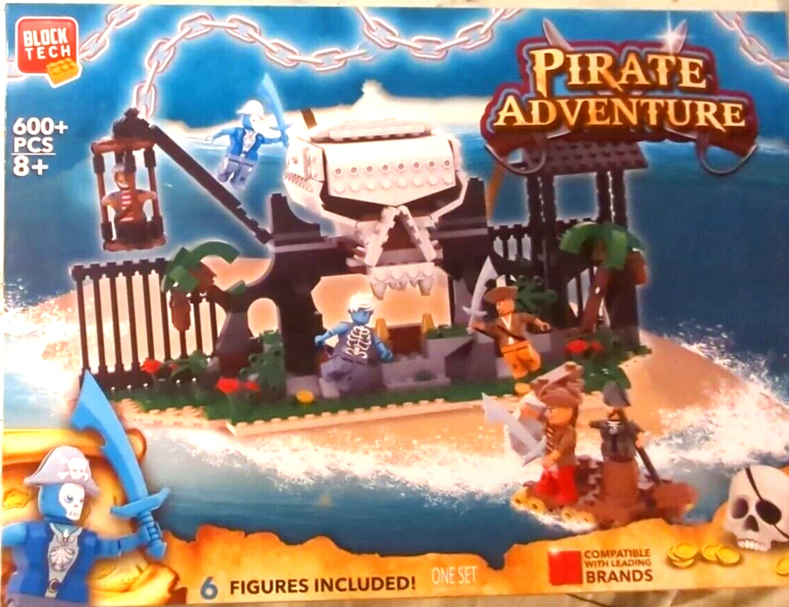 BLOCK TECH PIRATE ADVENTURE BUILDING BLOCK 600 pcs 6 Figures