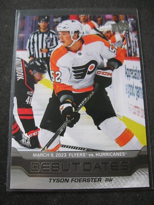 TYSON FOERSTER 2023-24 NHL Upper Deck DEBUT DATES #DD7 PHILADELPHIA FLYERS Mint