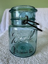 Vintage BALL BLUE Lightning “Ideal” Mason Canning PINT Jar (1923-1933)