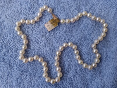 NEW Never Worn Pearl Necklace 14k ASX 7mm pearls 18”