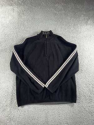 Eddie Bauer Sweater Men Large Tall 1/4 Zip Knit Long Sleeve 90s Y2K Gorpcore