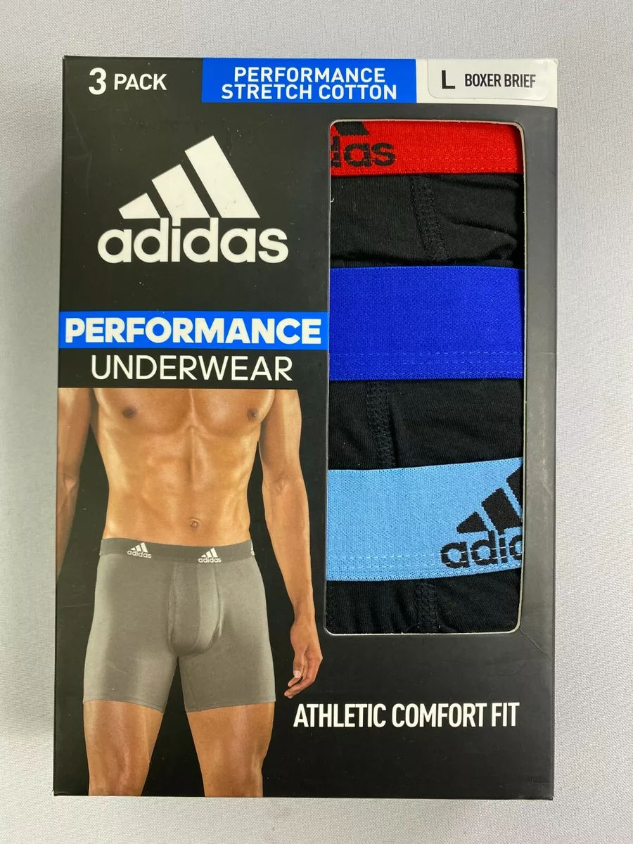 Men's adidas Performance Stretch Cotton Boxer Brief 3 Pack