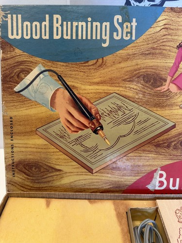 Vintage 1950’s Wood Burning Set - Burn Rite - Rapaport Bros Inc Chicago LC - Picture 10 of 11