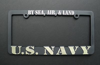 USN US NAVY HEAVY DUTY PLASTIC LICENSE PLATE FRAME 6 X 12 AUTO CAR SIZE