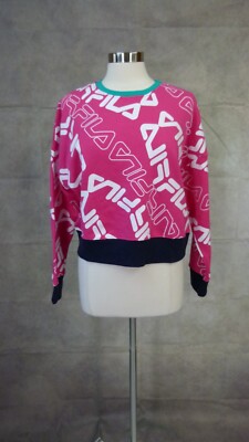 Fila Women s Pink Chain Link Crew Sweatshirt Size XL