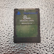 Official SONY PlayStation 2 Memory Card PS2 OEM Clear Smoke Grey rare