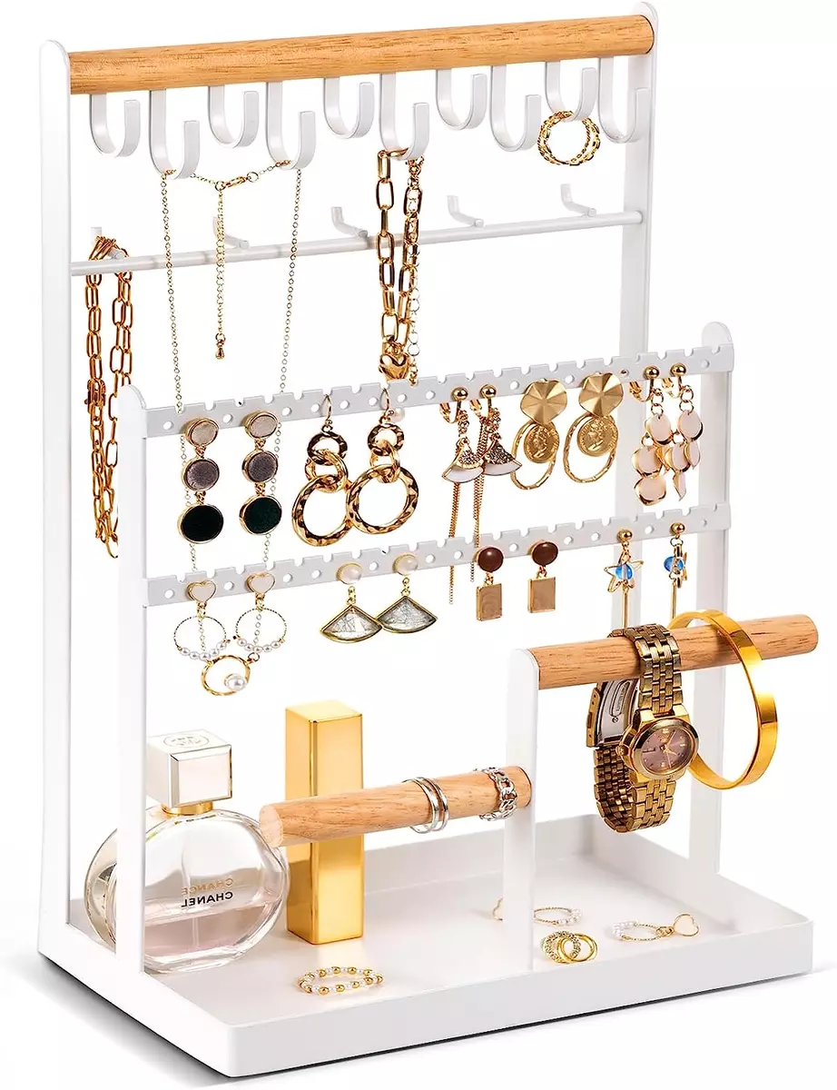 Amazon.com: Marketing Holders Jewelry Holder Clear Acrylic Display Stand  for Studs Hoops Dangling Earrings Bracelets Slant Back Counter Top for  Retail Store Gift Shops Home Use Single Pair : Clothing, Shoes &