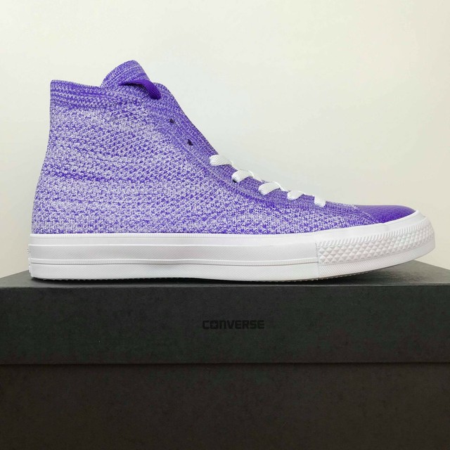 purple and white converse