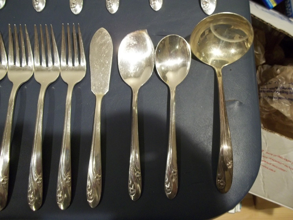 56 Pc.Set ROMANCE Pattern Silverplate Flatware By Holmes & Edwards