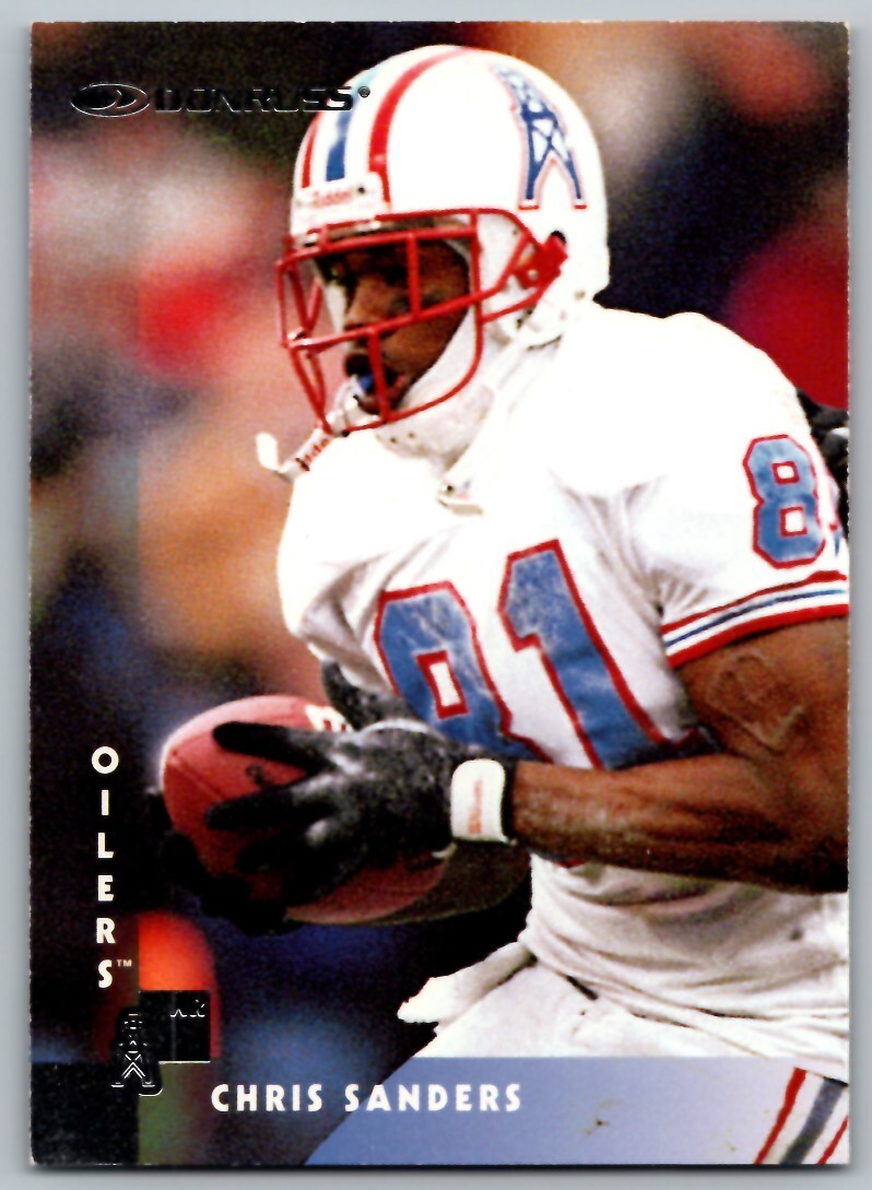 1997 DONRUSS CHRIS SANDERS TENNESSEE OILERS #42