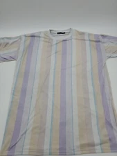 Boohoo Women Size 10 Striped Oversized T Shirt..#4558