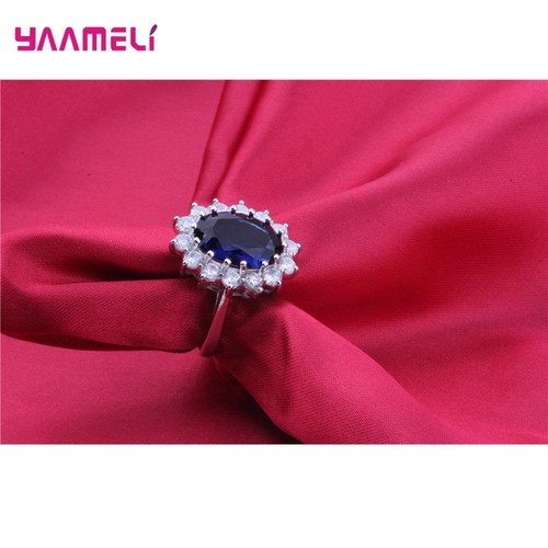 925 Silver Wedding Jewelry Set Women Oval Flower Cz Crystal Engagement - Picture 22 of 26