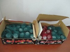 Lot of 34 WEDDING BUBBLES wrapped in BURGUNDY  GREEN TULLE New