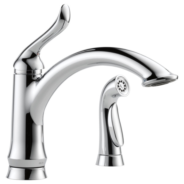 Delta Linden Kitchen Faucet 1-Handle w/ Spray Chrome-Certified Refurbished