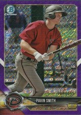 2018 BOWMAN CHROME PURPLE SHIMMER BCP214 PAVIN SMITH RC 269/655 DBACKS 