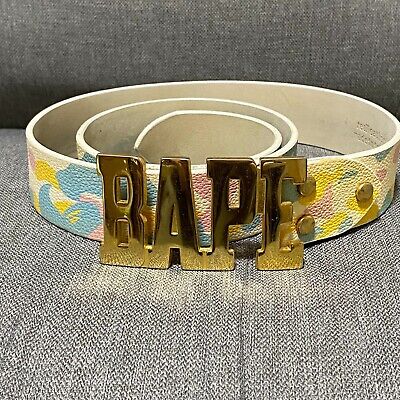 A BATHING APE BAPE Kanye West Multi Camo Leather Belt A BATHING APE BAPE Kanye West Multi Camo Leather Belt
