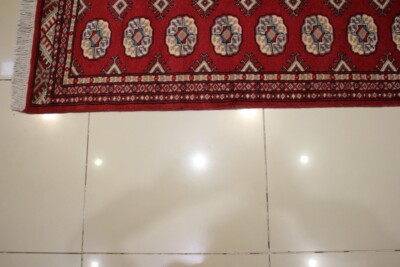 Tapis De Couloir Bokhara Jaldar Runner - Rouge, Blanc, Noir - 2'6 X 9'10 (76x300cm) - Laine
