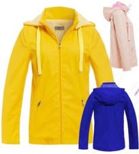 Women's Rain Mac Water Repellent Raincoat Jacket Size 8 10 12 14 16 Skin Colors