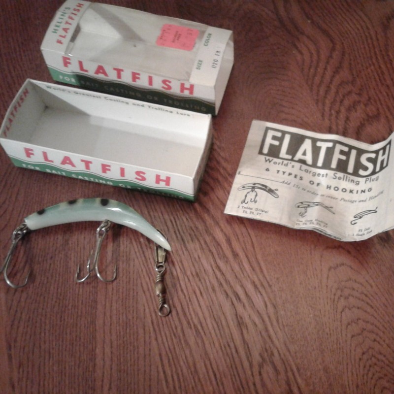 HELIN'S FLATFISH SIZE U20 COLOR FR FOR BAIT CASTING & TROLLING NEW OLD STOCK U.S