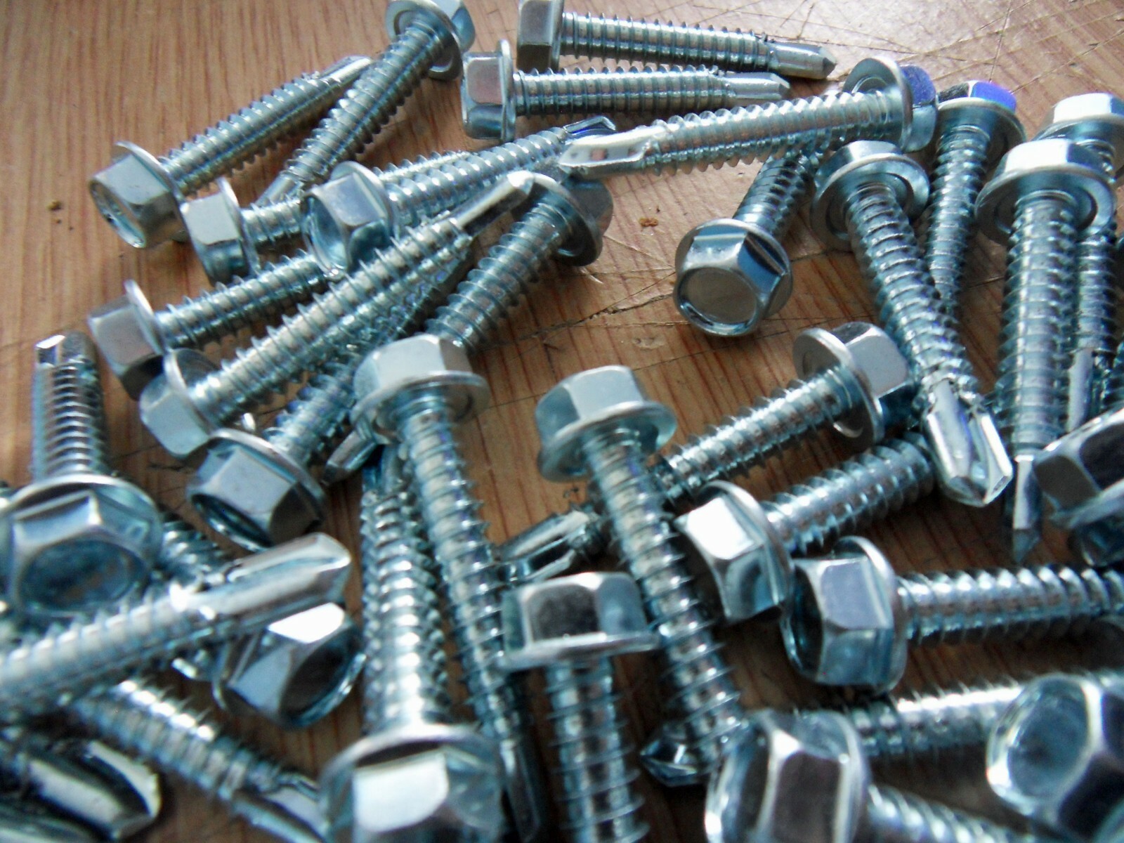 50 Fastenal 1/4"14x11/2" Hex Unslotted 3 Point Self Drilling Screws