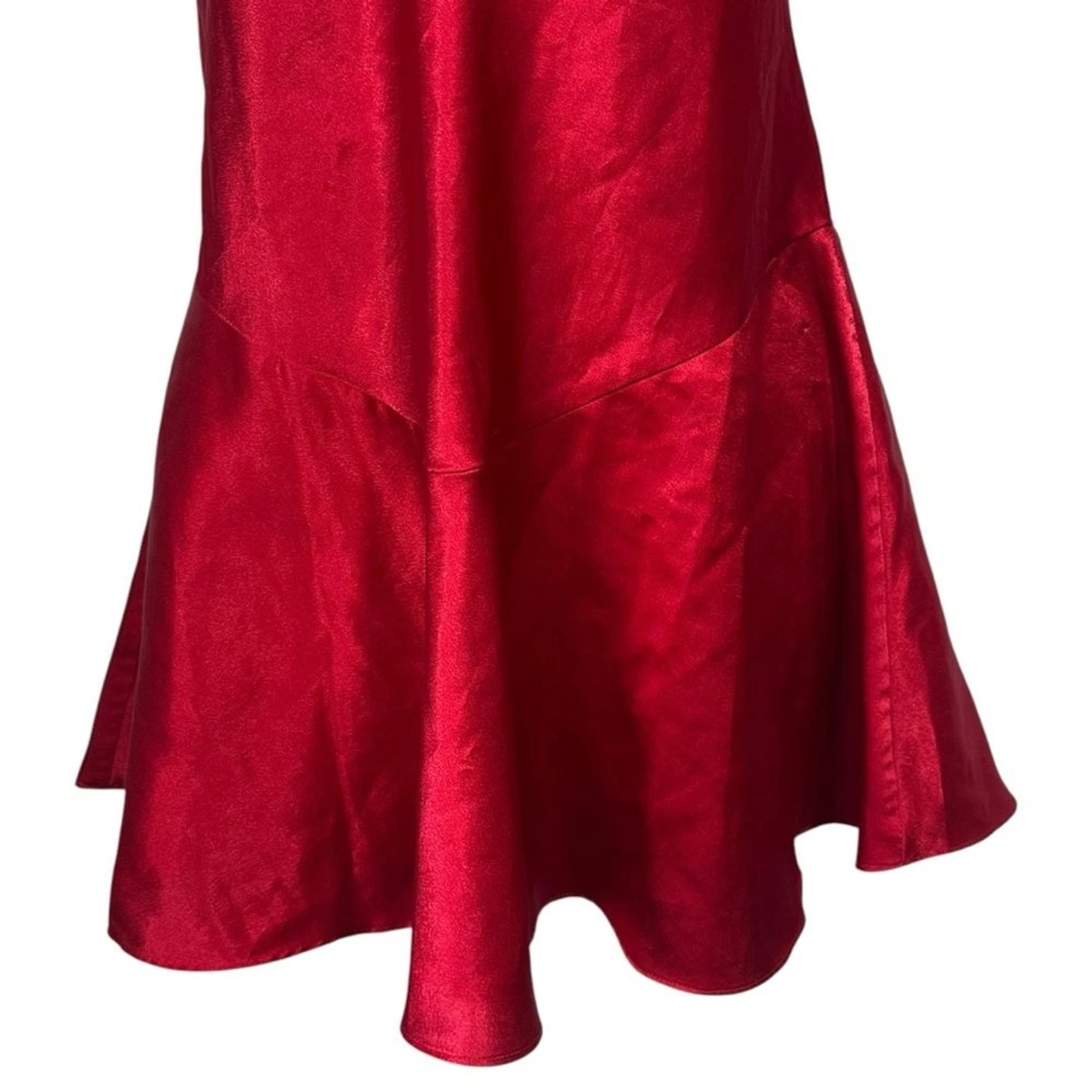 UNDERCOVER Vintage Abito Camicia Victoria Secret Collezione Rosso Vita Goduta Setoso Slip Taglia S