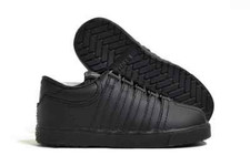 K Swiss Classic All Black Leather Toddlers Low Casual Sneakers 20144 Sizes 2-9