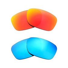 New Walleva Fire Red Ice Blue Polarized Lenses For Maui Jim Bamboo Forest