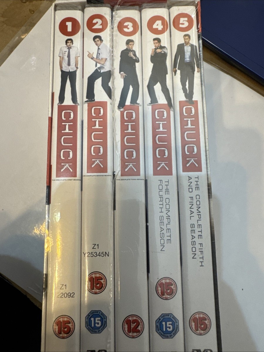 Chuck - Series 1-5 - Complete (Box-Set) (DVD, 2012) for sale