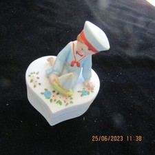 Vintage Holly Hobbie's Playmate Porcelain Trinket Box