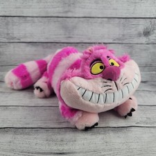 Disney Store Cheshire Cat Plush Stuffed Animal Alice in Wonderland 18" Long Pink