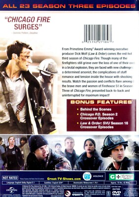 Chicago Fire: Season 3 DVD USA Region 1 (6 Disc) Disc Like New | eBay