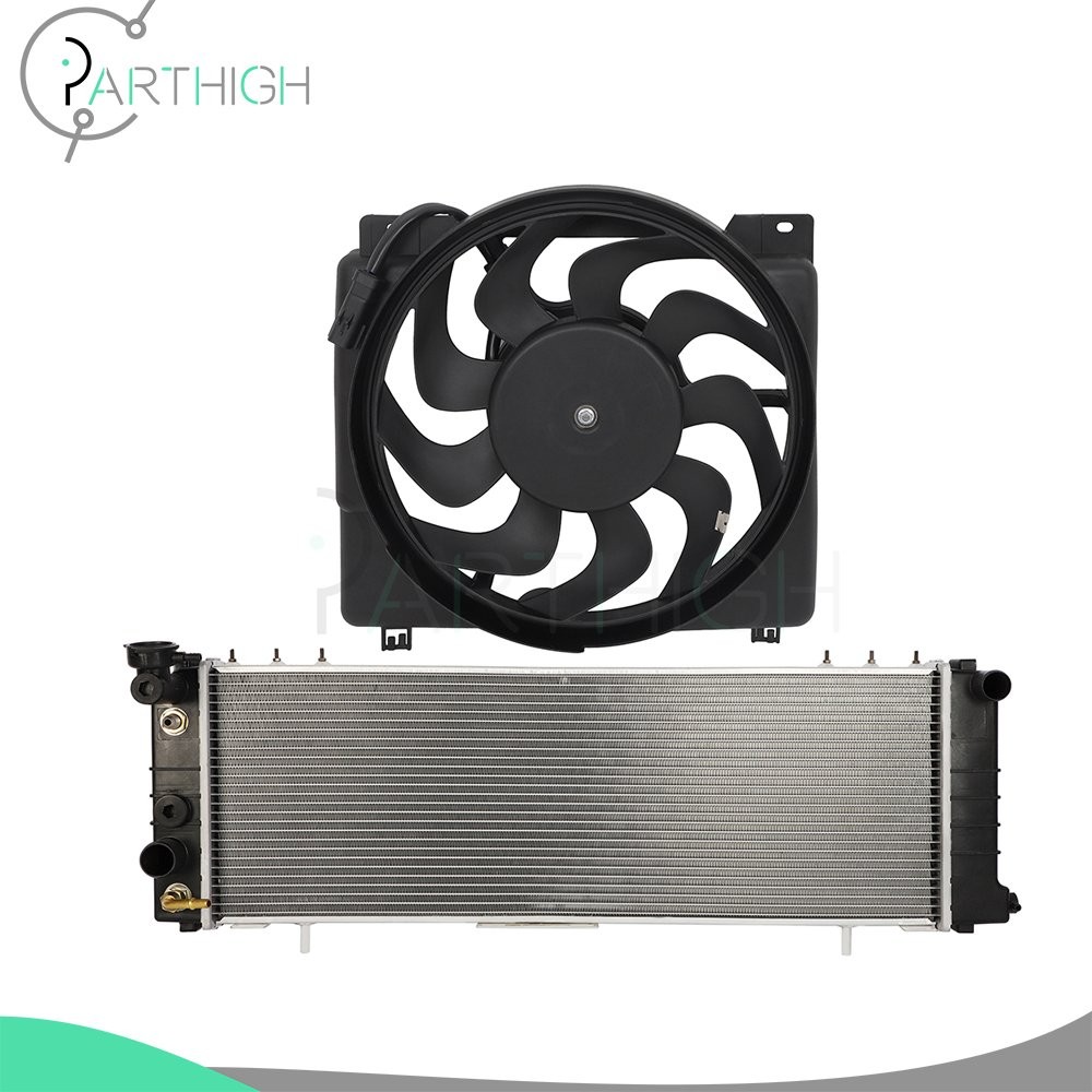 Radiator and Cooling Fan Assembly Car Electric For 1997 98-2001 Jeep Cherokee