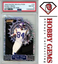 RANDY MOSS PSA 8 1999 Pacific Revolution Thorn in the Side Die-Cut #14