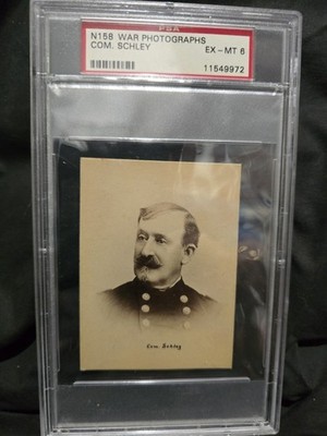 1898 N158 DUKE HONEST LONG CUT N158 COMMANDER SCHLEY PSA 6 (NONE HIGHER) RARE